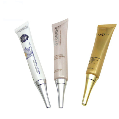 15ml 20ml 30ml custom squeeze soft sample Plastic Long Nozzle Eye Serum cream cosmetic Tube with plating lid