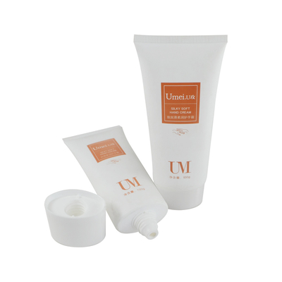 Cheap Custom PE plastic white cosmetic soft tube Hot stamping clear tubes for facial cleanser